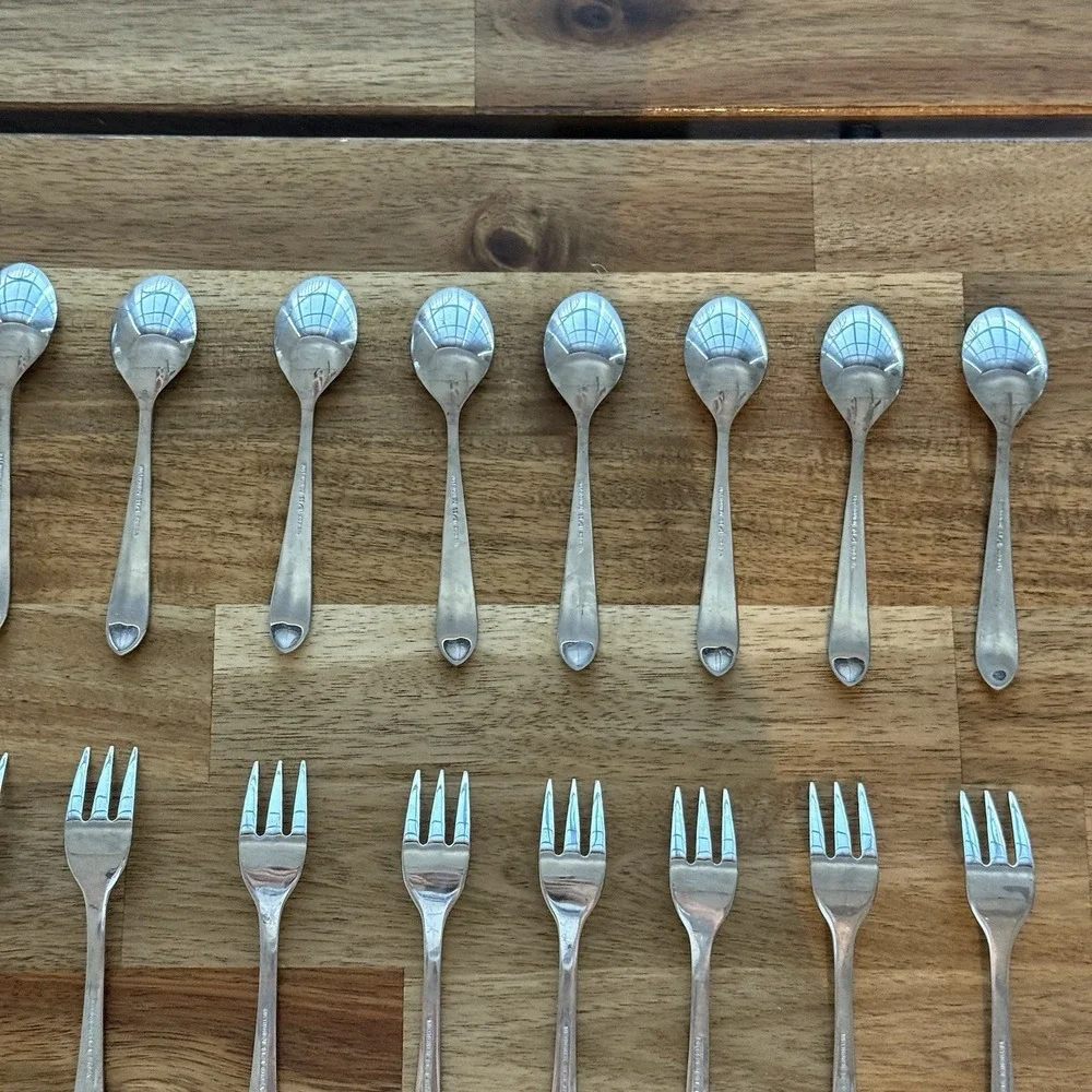 Retroneu Stainless Steel Set Of 24 Forks & Teaspoons Korea